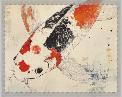 Serene Koi Fish Zen Framed Wall Art