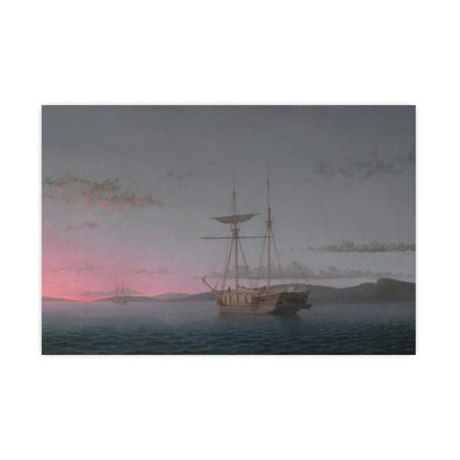 Lumber Schooners at Evening Penobscot Bay - Maritime Fine Art Poster