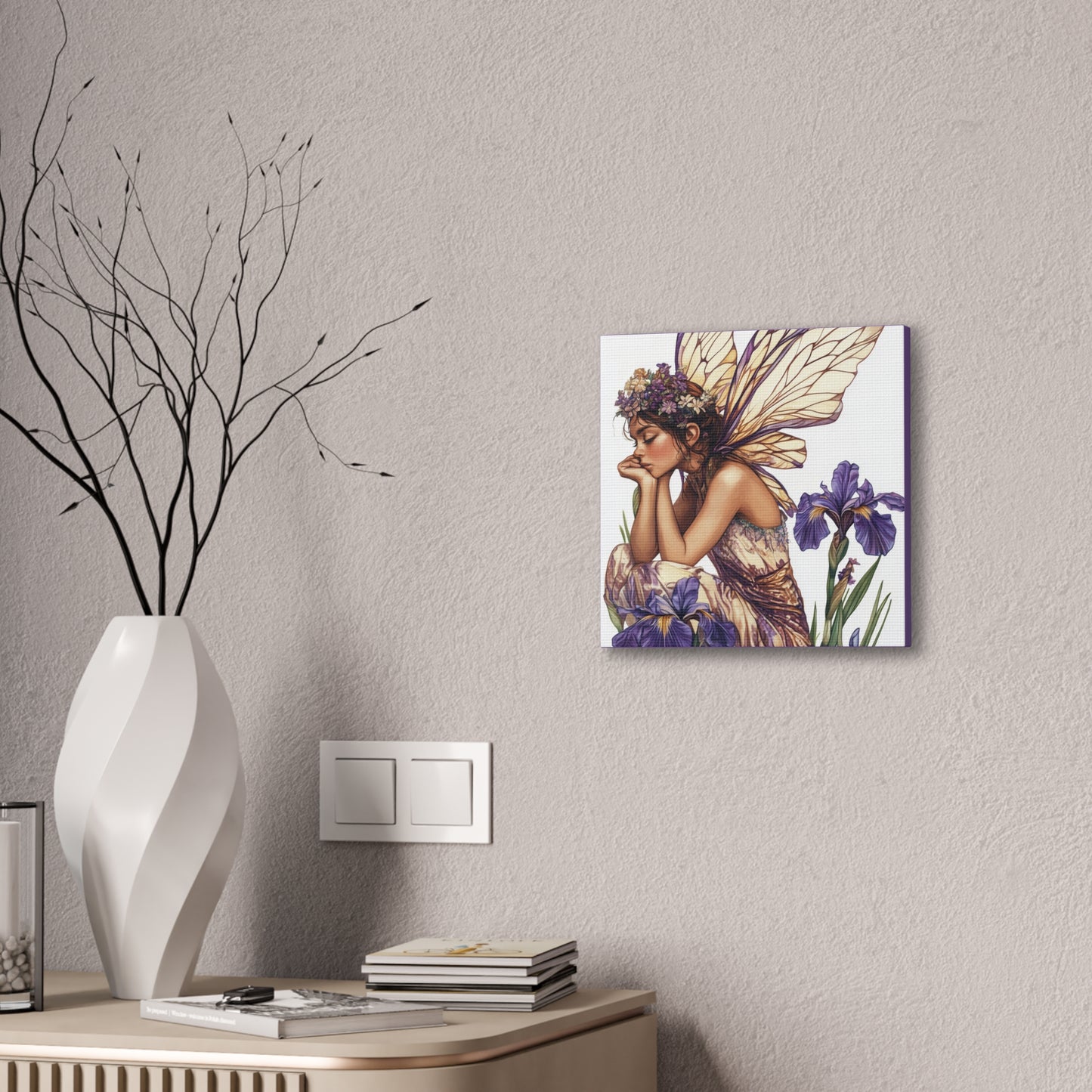 Iris You Were Here - Flowers & Fairies Collection - Fine Art Print on Canvas