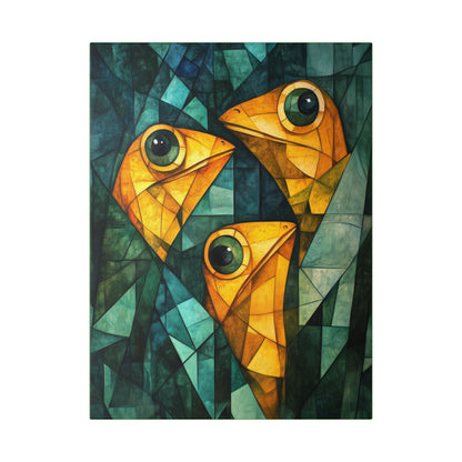 If We Don't Move Maybe They Won't See Us - Garden Friends - Fine Art Print on Canvas
