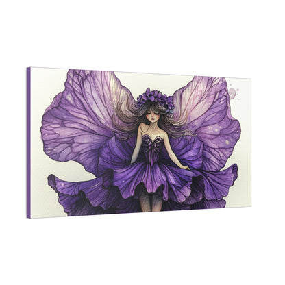 A Violet Affair - Fairies & Flowers Collection - Wall Art - on Canvas