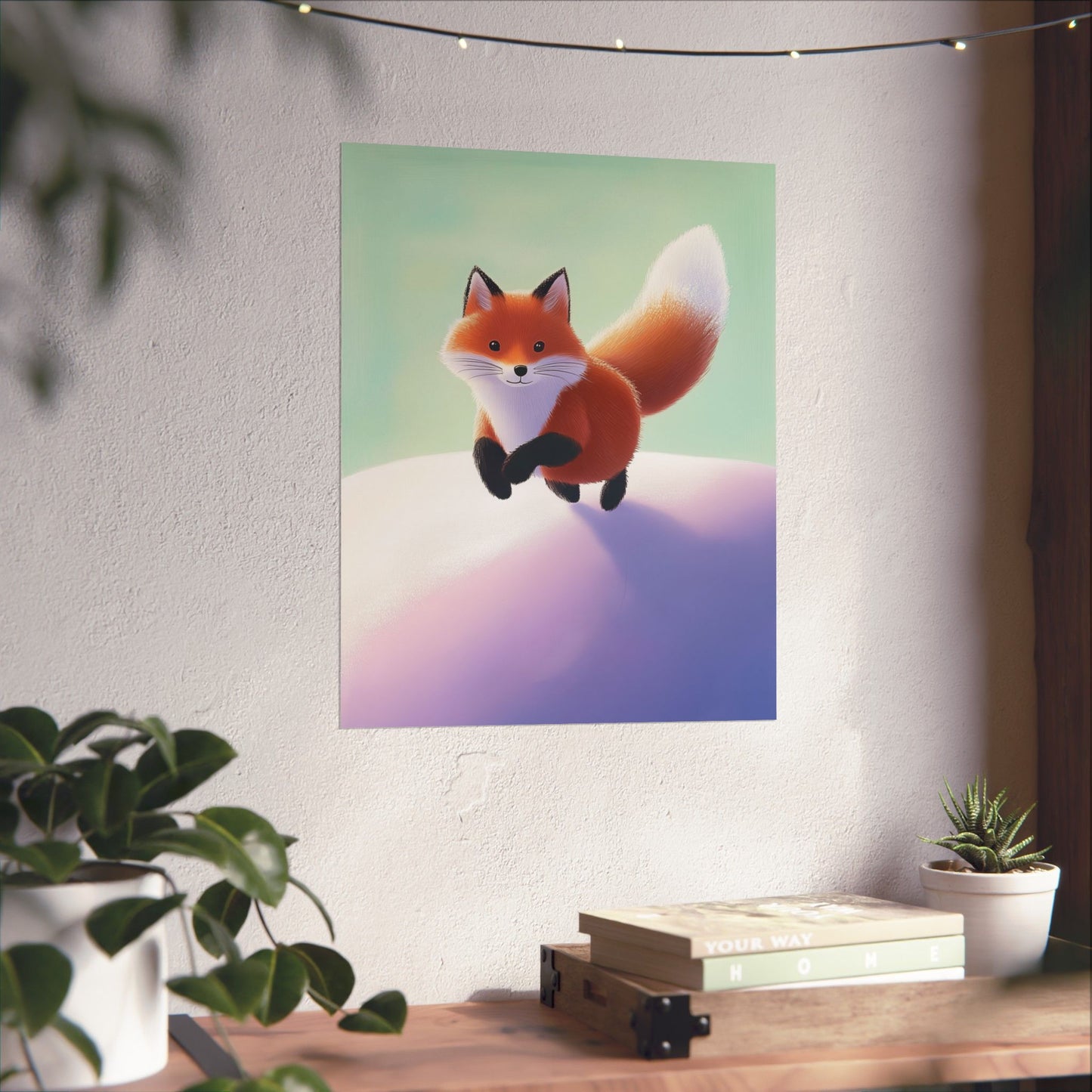 Playful Fox  - Whimsical Animals Wall Art - Cute Animal Posters -  Love Foxes - Vertical Poster