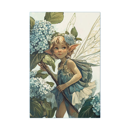 Blue Hydrangea - Flowers & Fairies Collection - Fine Art Print on Canvas