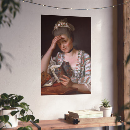 Classic Portrait - Fine Art Print - Matte Vertical Poster - Timeless Literary Woman - Art for Home Décor