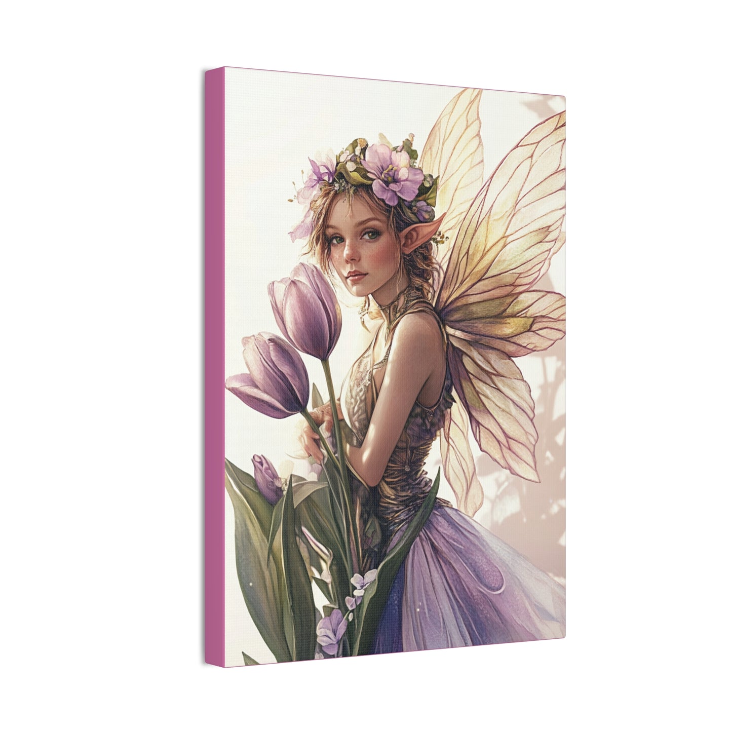 Tuesdays are for Tulips - Flowers & Fairies Collection - Fine Art Print on Canvas