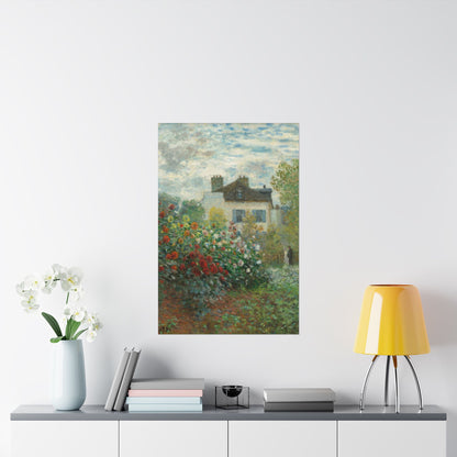 Monet - Artist's Garden at Argenteuil Fine Art Print