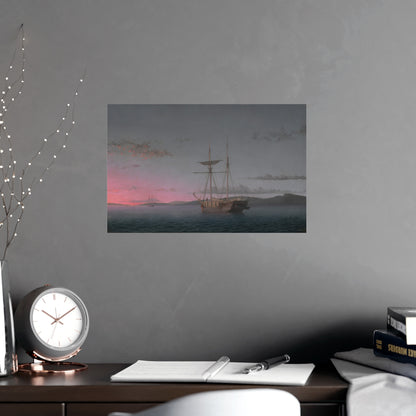 Lumber Schooners at Evening Penobscot Bay - Maritime Fine Art Poster