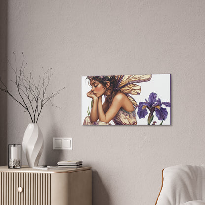 Iris You Were Here - Flowers & Fairies Collection - Fine Art Print on Canvas
