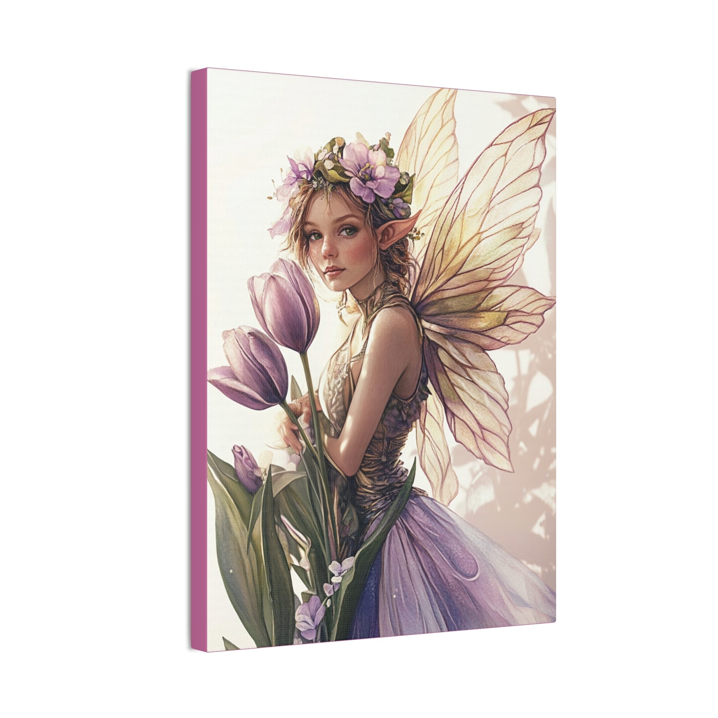 Tuesdays are for Tulips - Flowers & Fairies Collection - Fine Art Print on Canvas