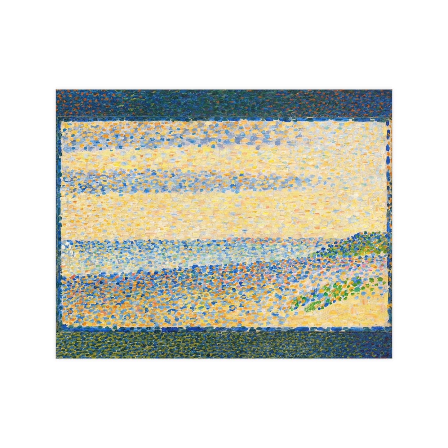 Seascape at Gravelines - Seurat Pointillist Fine Art Poster