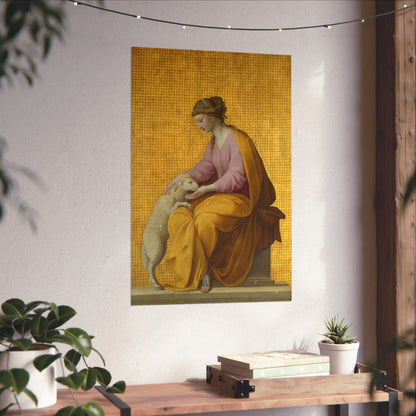 Virtues Art - Meekness - Fine Art Print - Elegant - Vertical Poster - Vintage Art Print