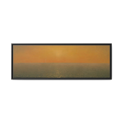 John Frederick Kensett : Sunset on the Sea (1872) - Museum Collection - Framed Canvas Print