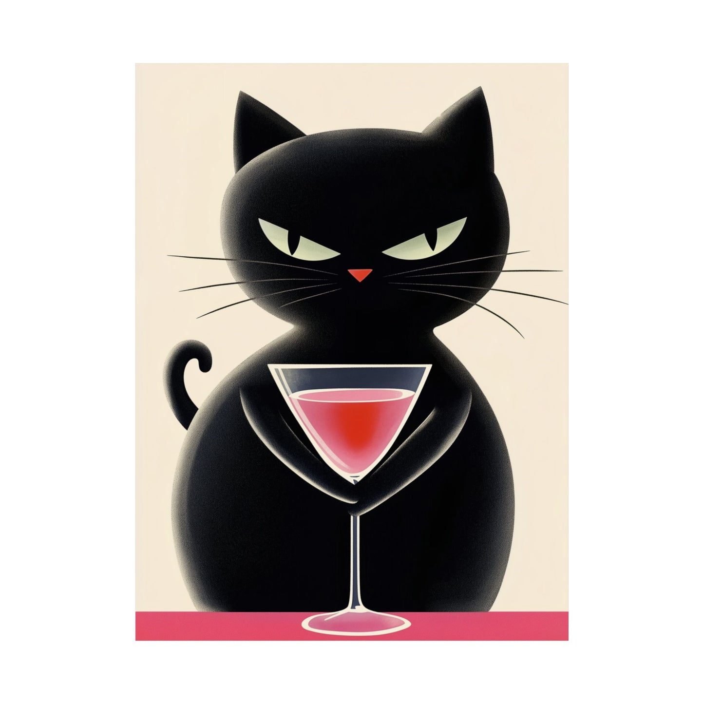 Yes, I'm Judging You - Cat Café Series - Black Cat Poster - Stylish Wall Art for Cat Lovers