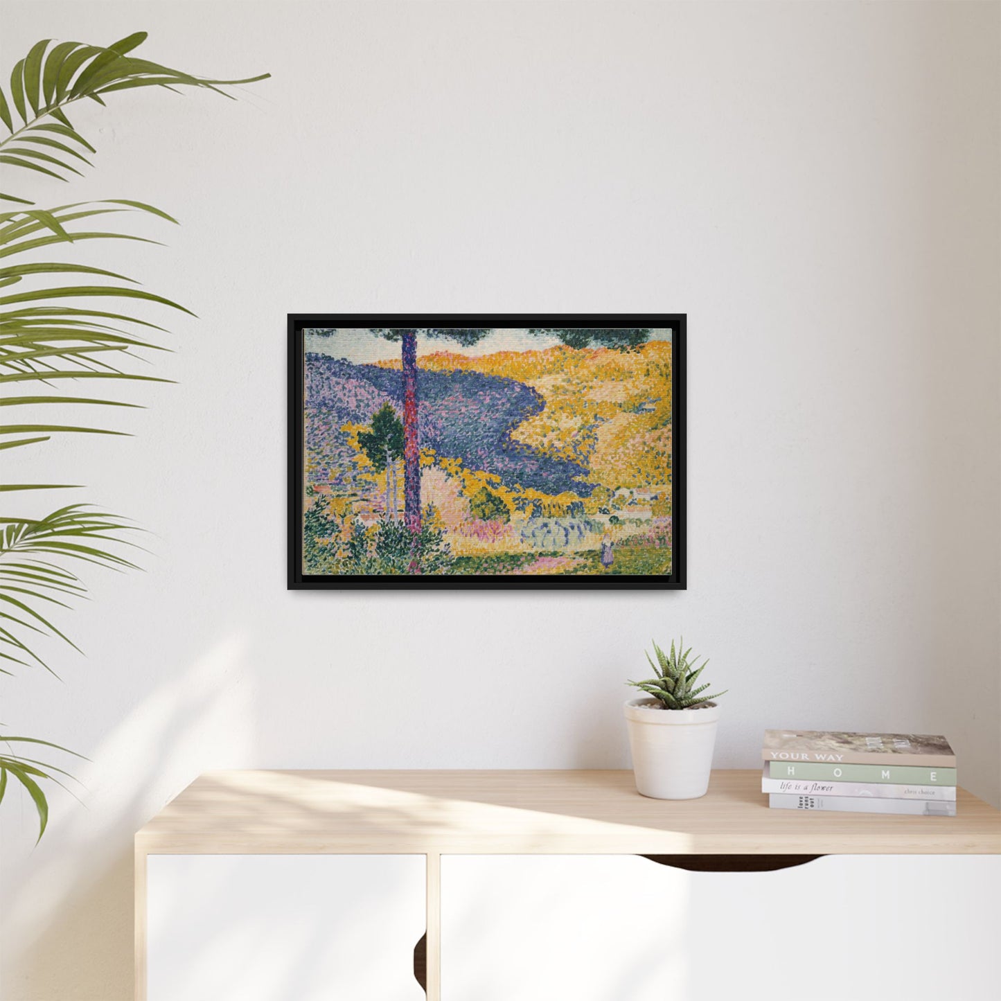 Valley with Fir Shade on the Mountain - Museum Collection - Framed Canvas Print