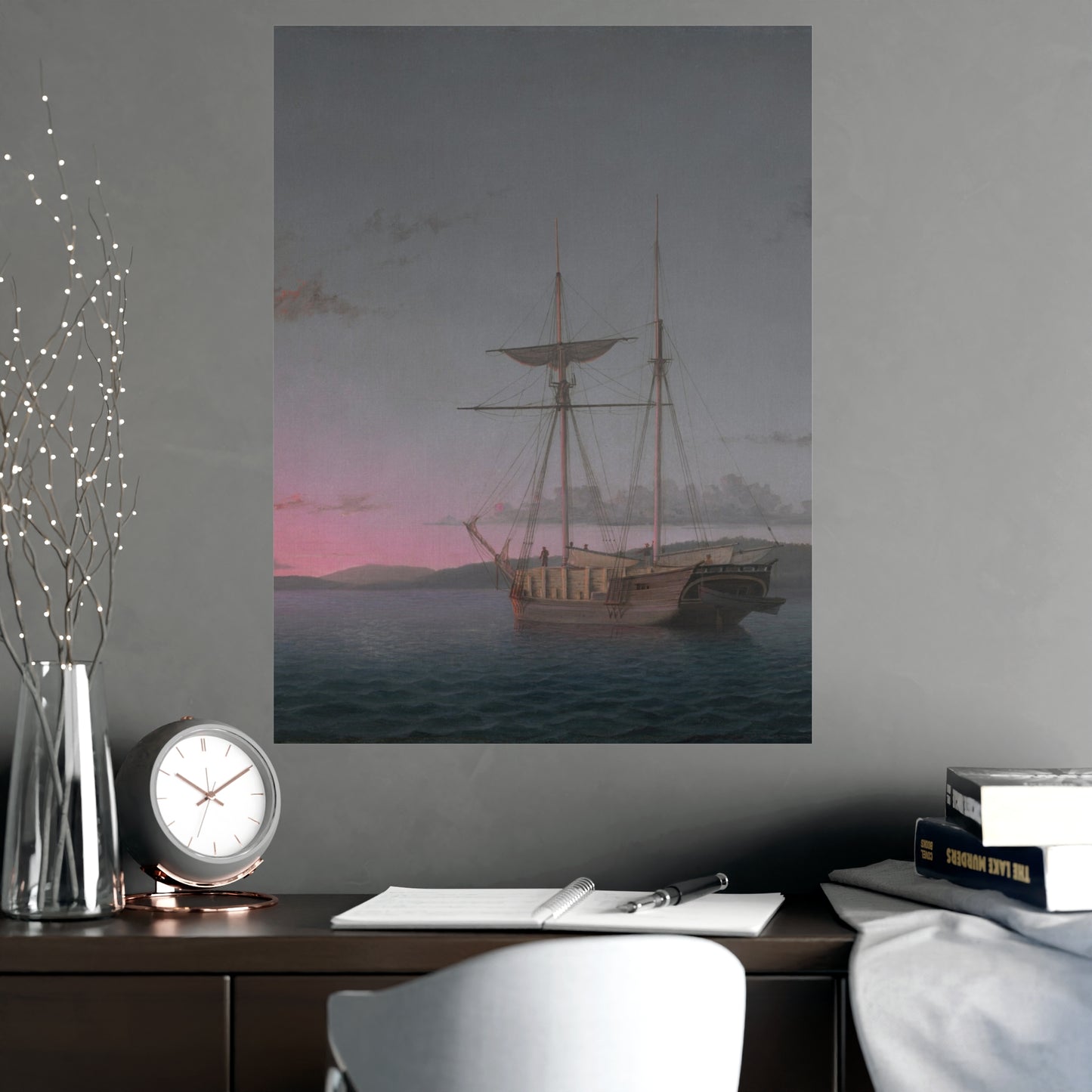 Lumber Schooners at Evening Penobscot Bay - Maritime Fine Art Poster