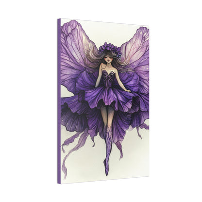 A Violet Affair - Fairies & Flowers Collection - Wall Art - on Canvas