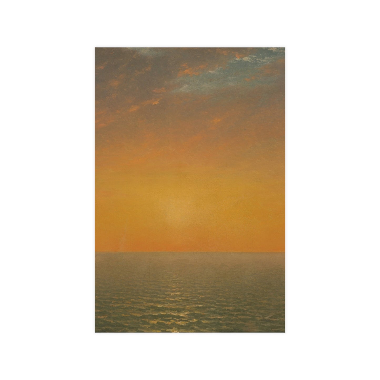 John Frederick Kensett : Sunset on the Sea (1872) - Museum Collection - Fine Art Print