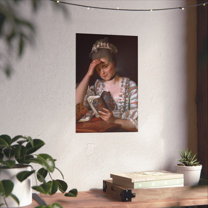 Classic Portrait - Fine Art Print - Matte Vertical Poster - Timeless Literary Woman - Art for Home Décor