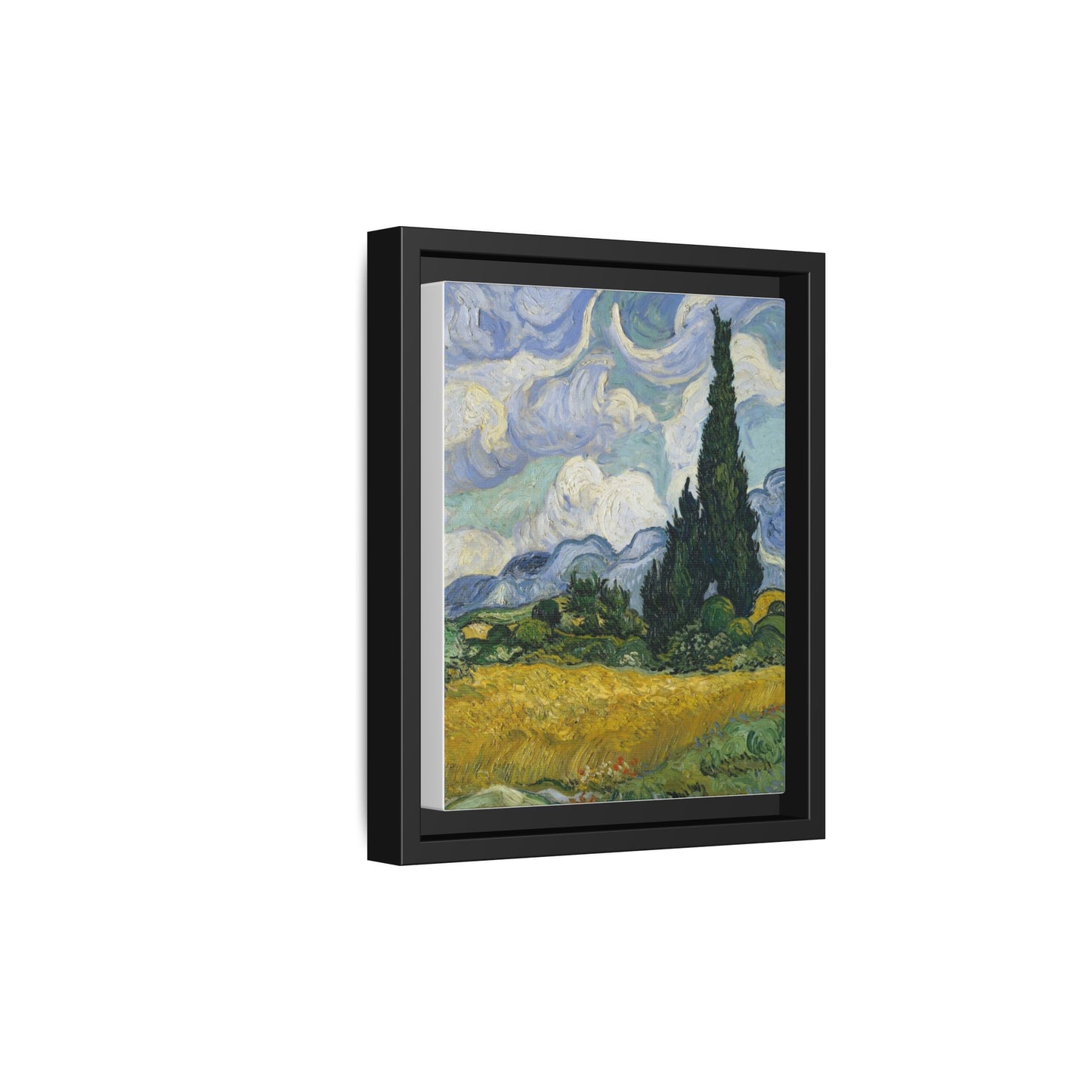 Van Gogh - Wheat Field with Cypresses - Museum Collection - Framed Canvas Print