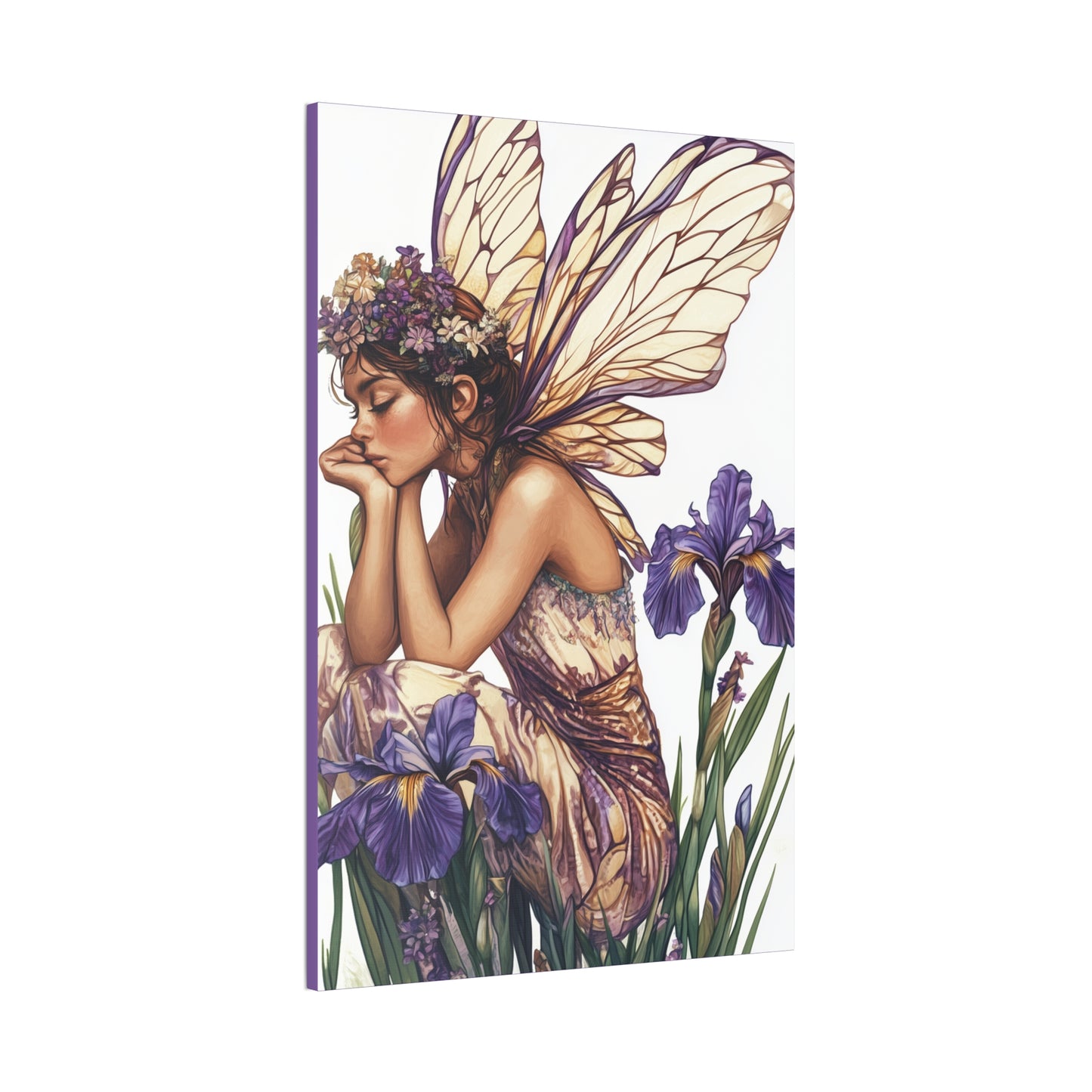 Iris You Were Here - Flowers & Fairies Collection - Fine Art Print on Canvas