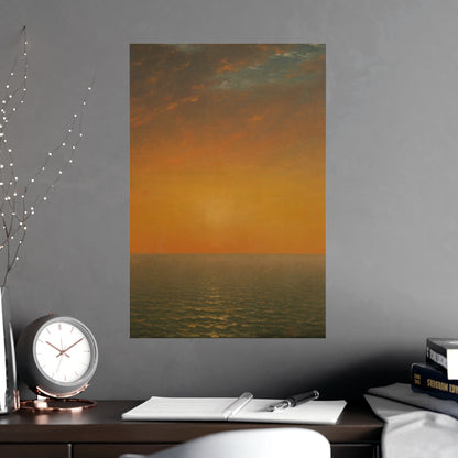 John Frederick Kensett : Sunset on the Sea (1872) - Museum Collection - Fine Art Print