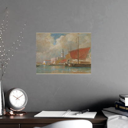 Shipping Along the Molo Venice - Canaletto Fine Art Poster
