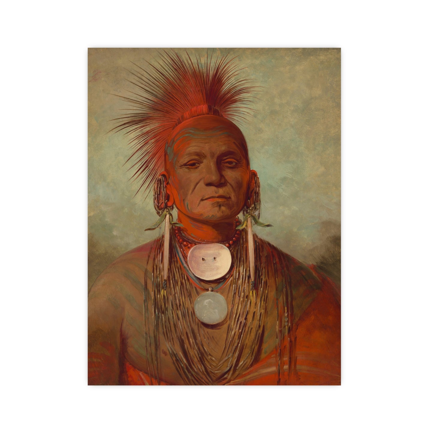 Iowa Medicine Man Portrait - George Catlin - Fine Art Poster