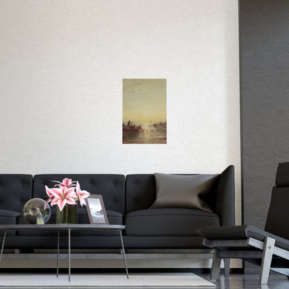 Tuna Fishing at Sunrise Marseilles - Maritime Fine Art Poster