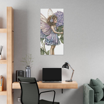 Purple Hydrangea - Flowers & Fairies Collection - Fine Art Print on Canvas