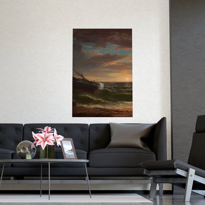 The Stranded Ship - Maritime Drama Fine Art Poster