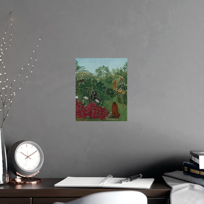Tropical Forest with Monkeys - Rousseau Fine Art Poster