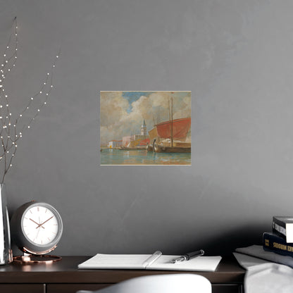 Shipping Along the Molo Venice - Canaletto Fine Art Poster