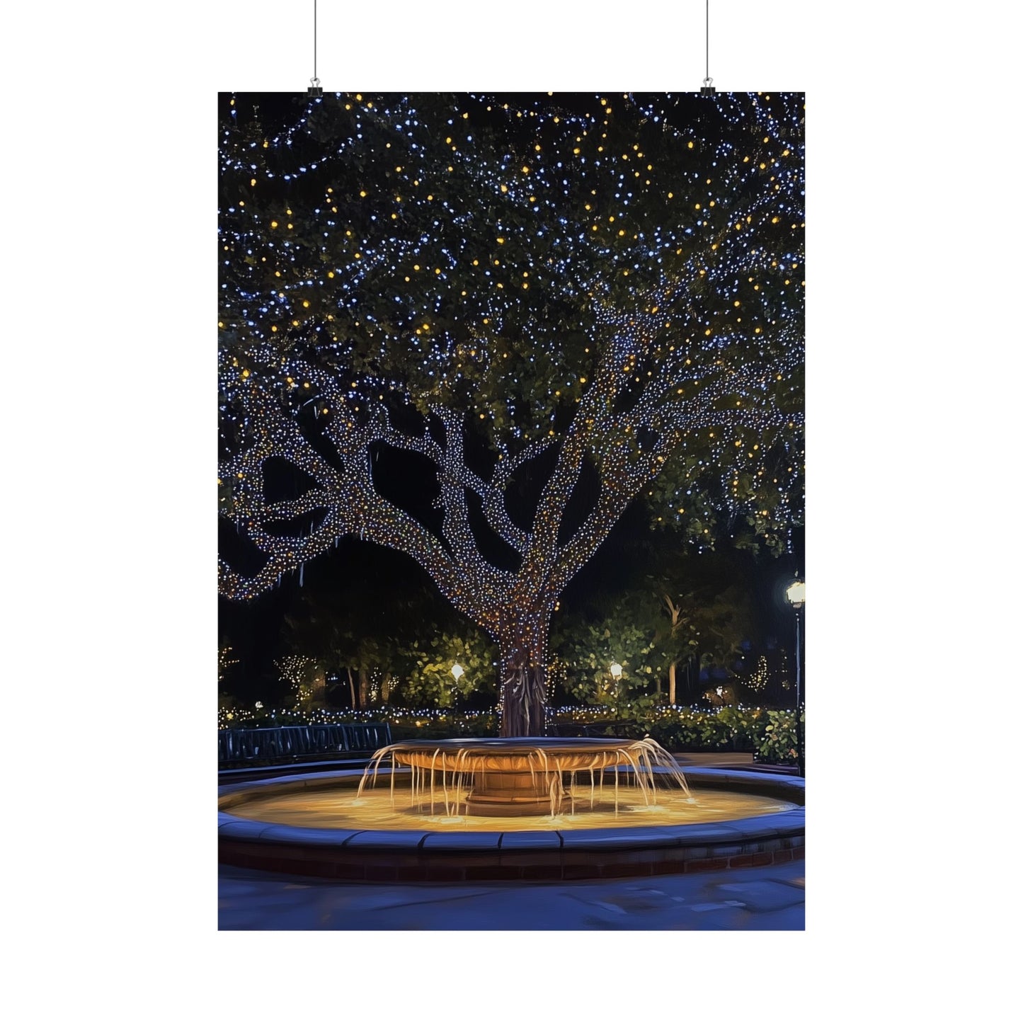 Winter Lights in the Park - Fine Art Print - Poster Print
