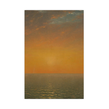 John Frederick Kensett : Sunset on the Sea (1872) - Museum Collection - Fine Art Print