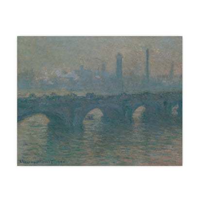 Waterloo Bridge Gray Weather - Monet Fine Art Poster