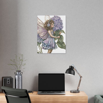 Purple Hydrangea - Flowers & Fairies Collection - Fine Art Print on Canvas