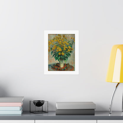 Claude Monet - Jerusalem Artichokes Painting - Fine Art Print - Vertical Poster - Floral Art Décor