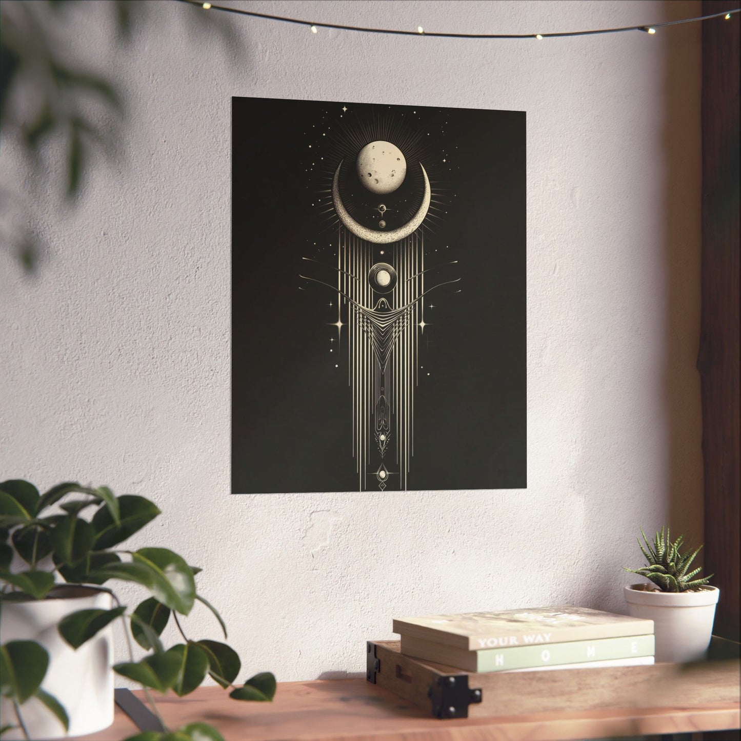 Guided by the Moon - Fine Art Print - Cosmic Poster - Celestial Wall Art - Astronomy Lovers - Space - Ethereal