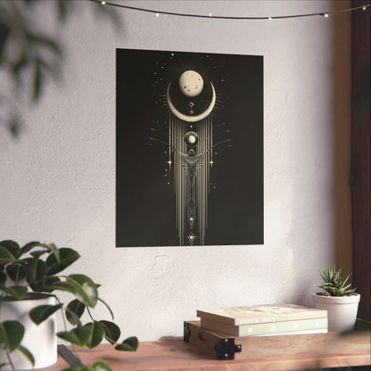 Guided by the Moon - Fine Art Print - Cosmic Poster - Celestial Wall Art - Astronomy Lovers - Space - Ethereal