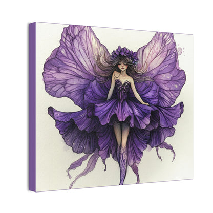 A Violet Affair - Fairies & Flowers Collection - Wall Art - on Canvas