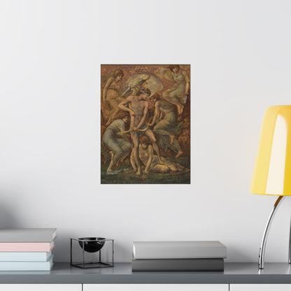 Cupid's Hunting Fields - 1924 - Vintage Fine Art Print - Classic Matte Vertical Poster - Ethereal - Angelic Artwork