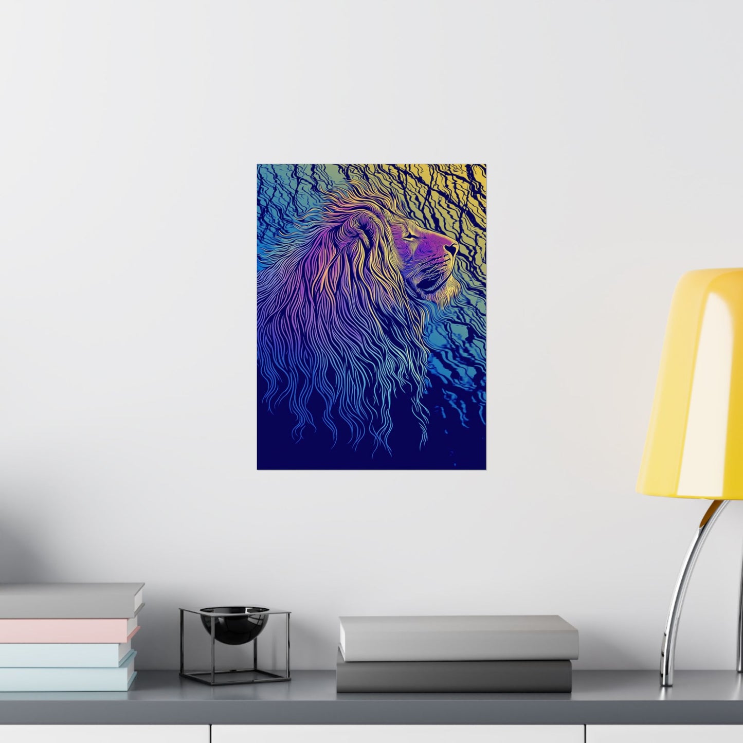 Lion Heart - Fine Art Print - Whimsical Animals - Nature Posters - Vibrant Wall Art for Animal Lovers