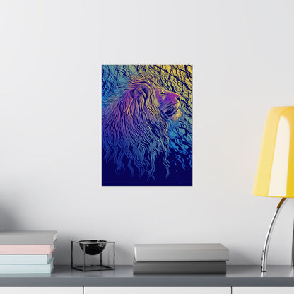 Lion Heart - Fine Art Print - Whimsical Animals - Nature Posters - Vibrant Wall Art for Animal Lovers