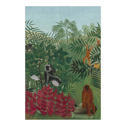 Tropical Forest with Monkeys - Rousseau Fine Art Poster