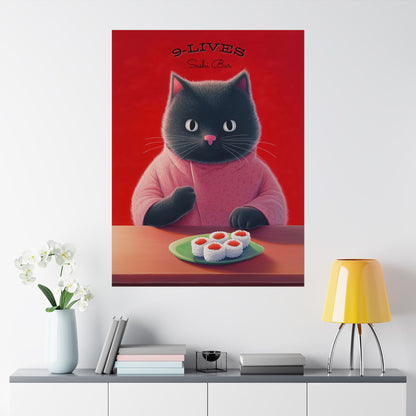 9 Lives Sushi Bar Art Print - Matte Vertical Posters