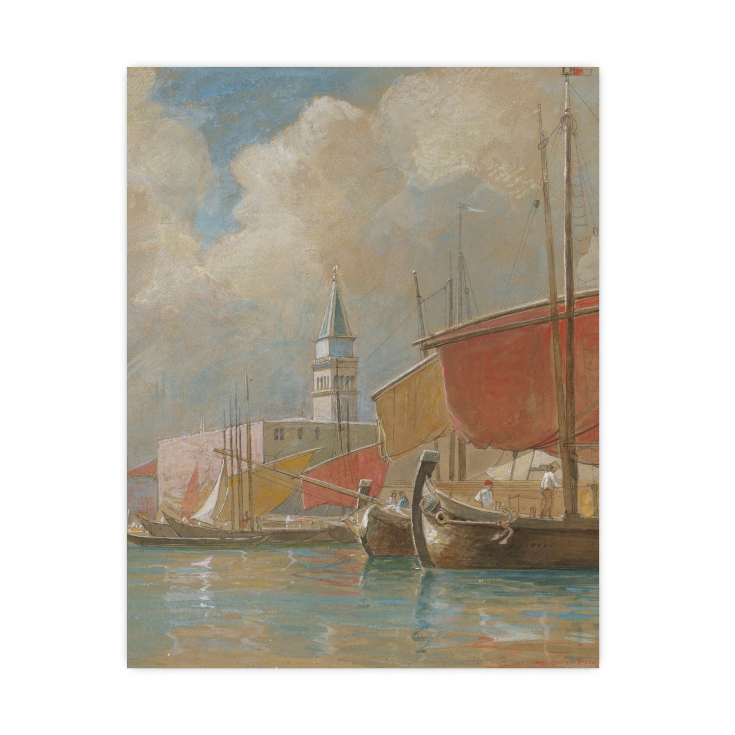 Shipping Along the Molo Venice - Canaletto Fine Art Poster