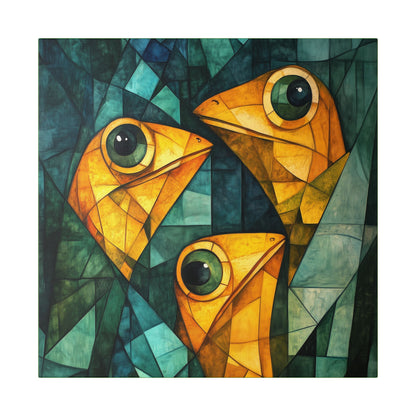 If We Don't Move Maybe They Won't See Us - Garden Friends - Fine Art Print on Canvas