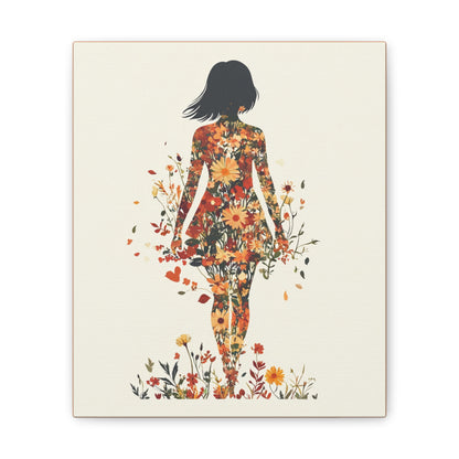 You Belong Among the Wildflowers  - Flower Girl - Print on Canvas