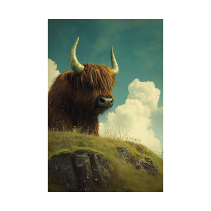 Highland Cow Whimsical Fine Art Print