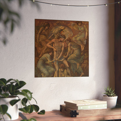Cupid's Hunting Fields - 1924 - Vintage Fine Art Print - Classic Matte Vertical Poster - Ethereal - Angelic Artwork